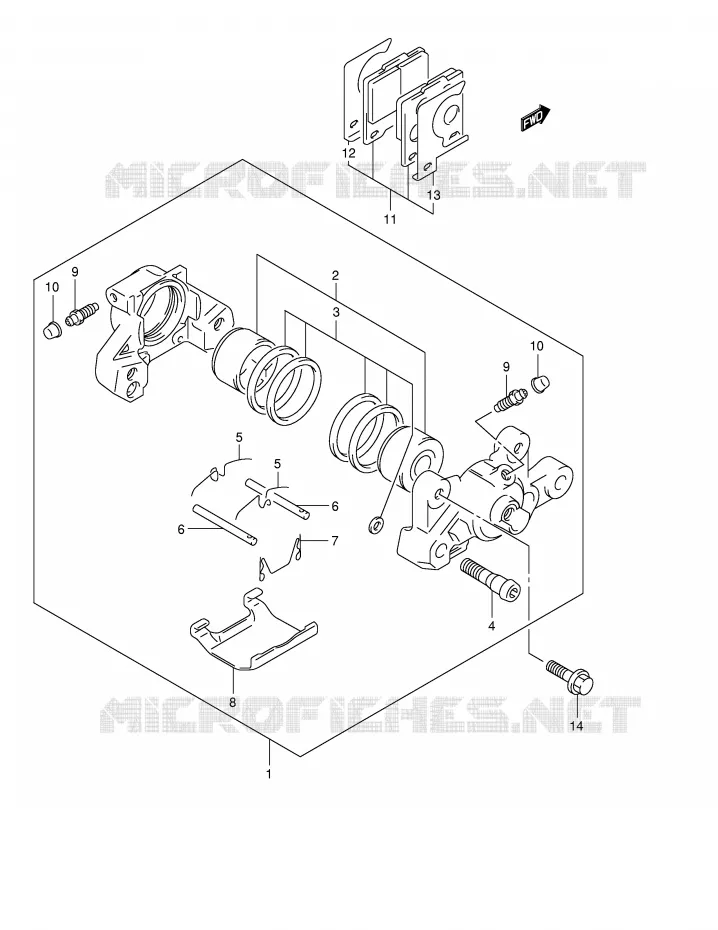 ETRIER DE FREIN ARRIERE Suzuki MOTO 600 BANDIT 2001  GSF600SK1(E2)