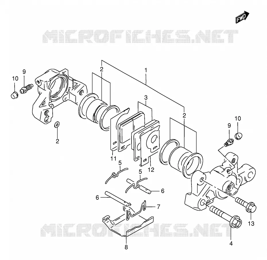 ETRIER DE FREIN ARRIERE (VOIR NOTE) Suzuki MOTO 1100 GSX-R 1993  GSX-R1100WP(E2)