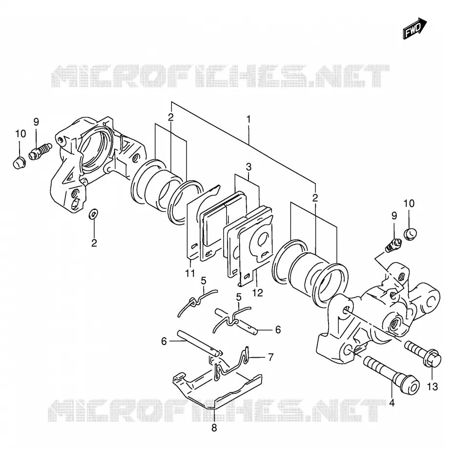 ETRIER DE FREIN ARRIERE (VOIR NOTE) Suzuki MOTO 1100 GSX-R 1996  GSX-R1100WSKT(E2)