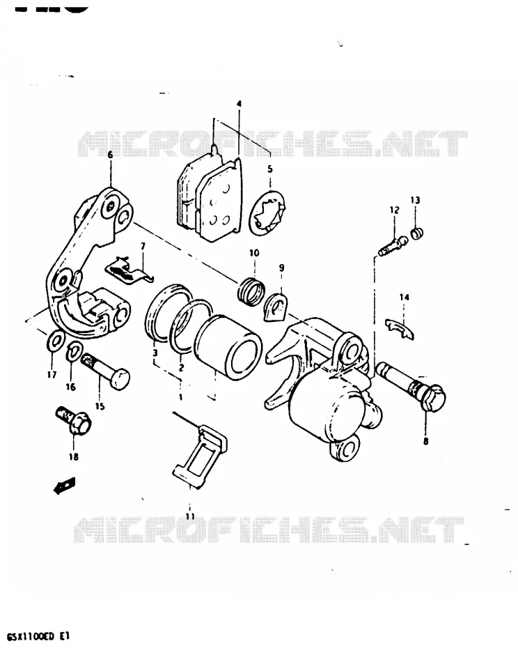 ETRIER DE FREIN AVANT Suzuki MOTO 1100 GSX-E 1982  GSX1100EZ(Z/D)