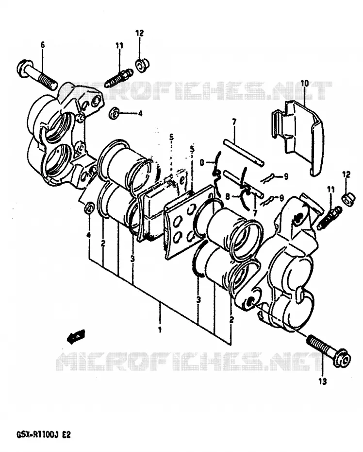 ETRIER DE FREIN AVANT Suzuki MOTO 1100 GSX-R 1986  GSX-R1100G(G/H/J)