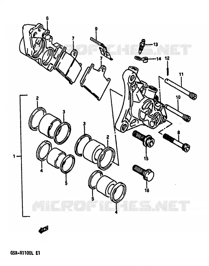 ETRIER DE FREIN AVANT Suzuki MOTO 1100 GSX-R 1989  GSX-R1100K(K/L)
