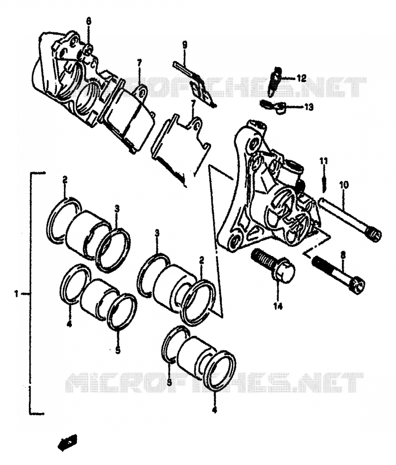 ETRIER DE FREIN AVANT Suzuki MOTO 1100 GSX-R 1992  GSX-R1100 N (M/N)