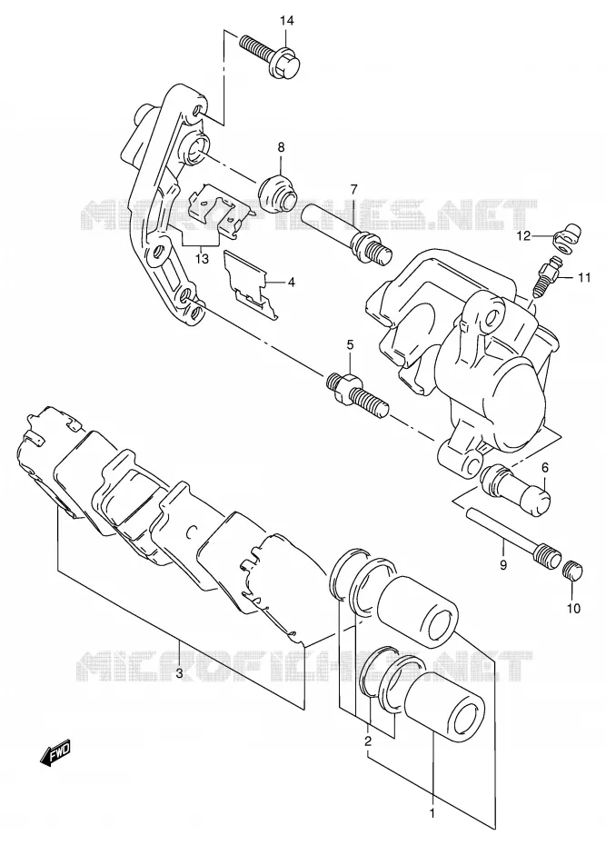 ETRIER DE FREIN AVANT Suzuki MOTO 600 BANDIT 1997  GSF600UV(E2)