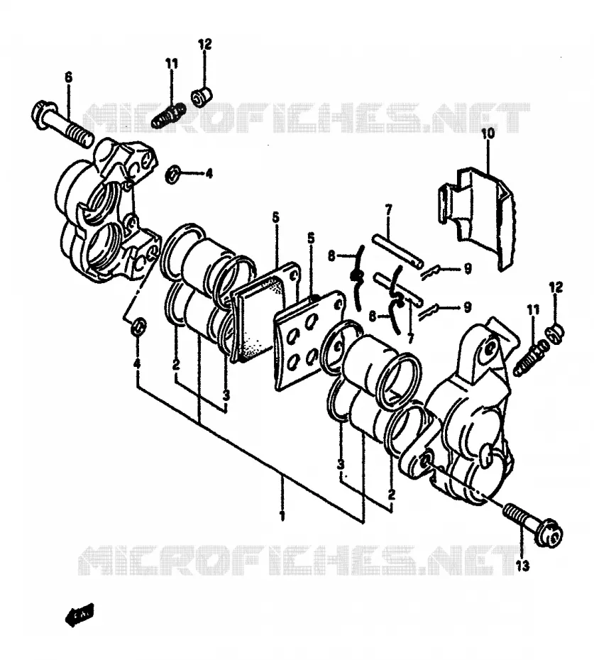 ETRIER DE FREIN AVANT Suzuki MOTO 750 GSX-R 1986  GSX-R750XG(F/G/H)