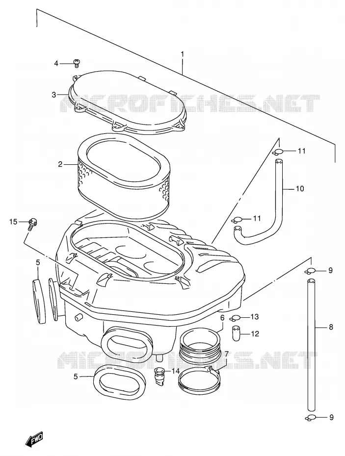 FILTRE A AIR (MODELE T/V) Suzuki MOTO 750 GSX-R 1996  GSX-R750T(E2)