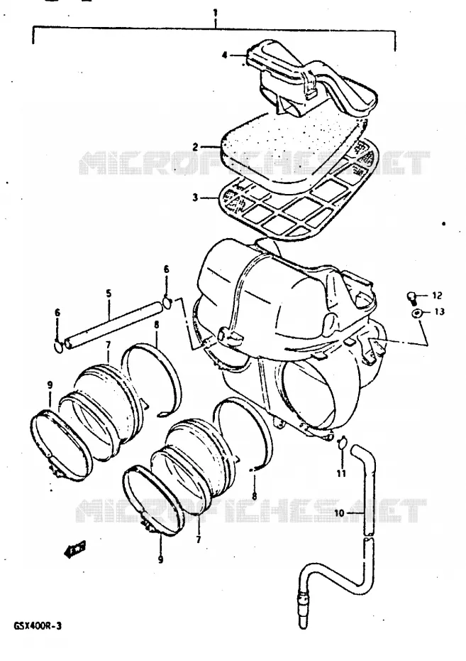 FILTRE A AIR Suzuki MOTO 400 GSX-R 1987  GSX-R400H