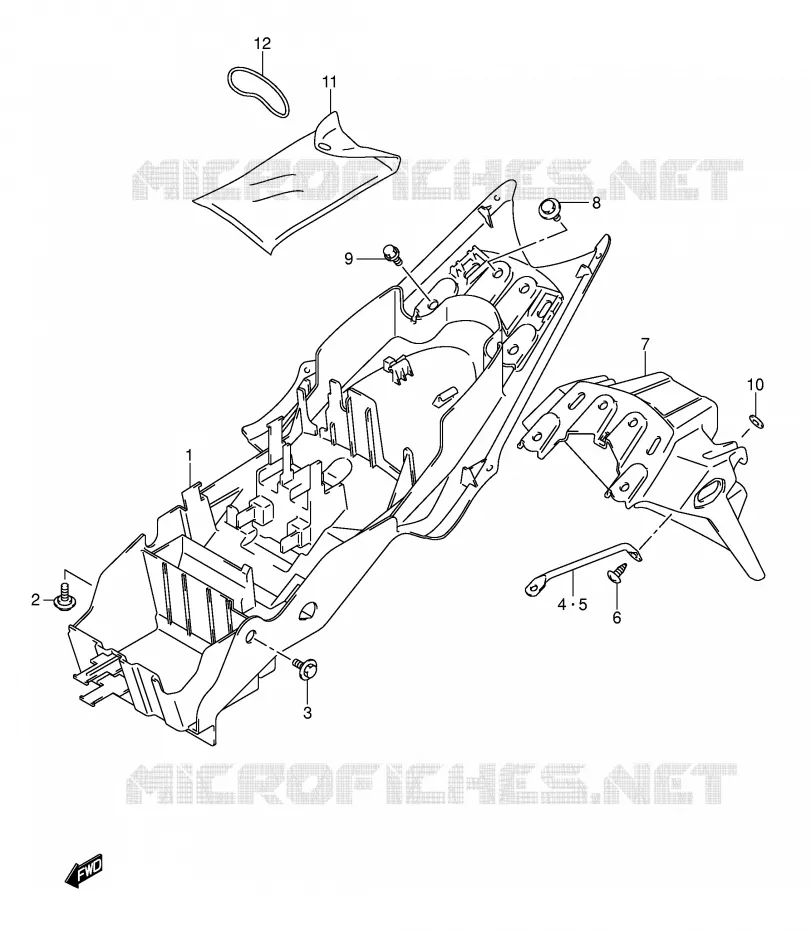GARDE BOUE ARRIERE Suzuki MOTO 1000 GSX-R 2003  GSX-R1000K3(E2)