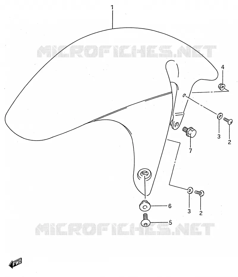 GARDE BOUE AVANT (MODELE R/S) Suzuki MOTO 750 GSX-R 1992  GSX-R750WN(E28)