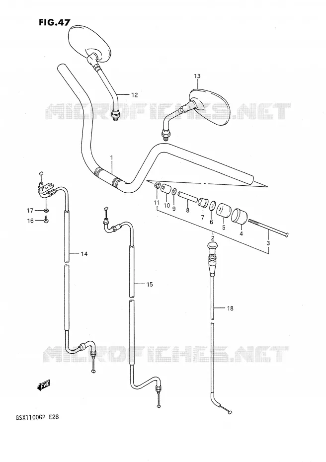 GUIDON Suzuki MOTO 1100 GSX-G 1992  GSX1100GN(E28)