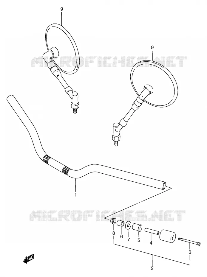 GUIDON Suzuki MOTO 1200 BANDIT 2000  GSF1200SY(E2)