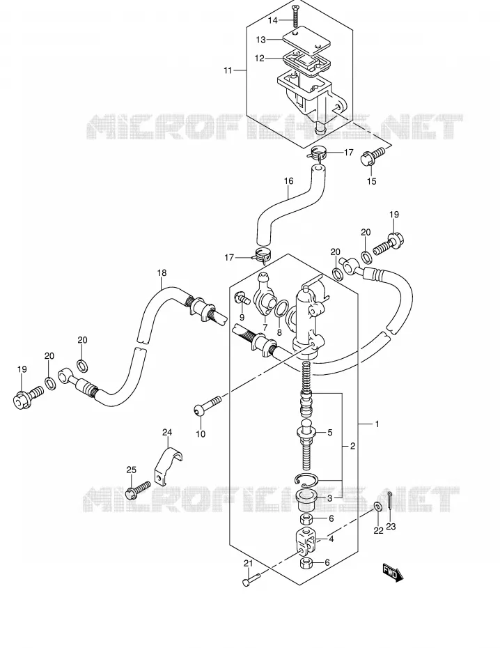 MAITRE CYLINDRE ARRIERE Suzuki MOTO 1000 GSX-R 2004  GSX-R1000U2K4(E2)