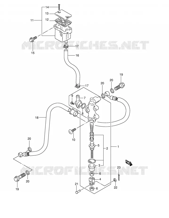 MAITRE CYLINDRE ARRIERE Suzuki MOTO 600 BANDIT 2003  GSF600K3(E2)