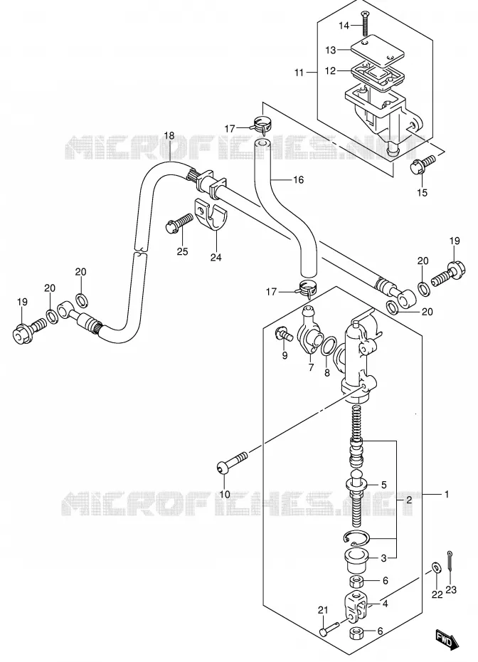 MAITRE CYLINDRE ARRIERE Suzuki MOTO 750 GSX-R 2005  GSX-R750U2XK5(E2)