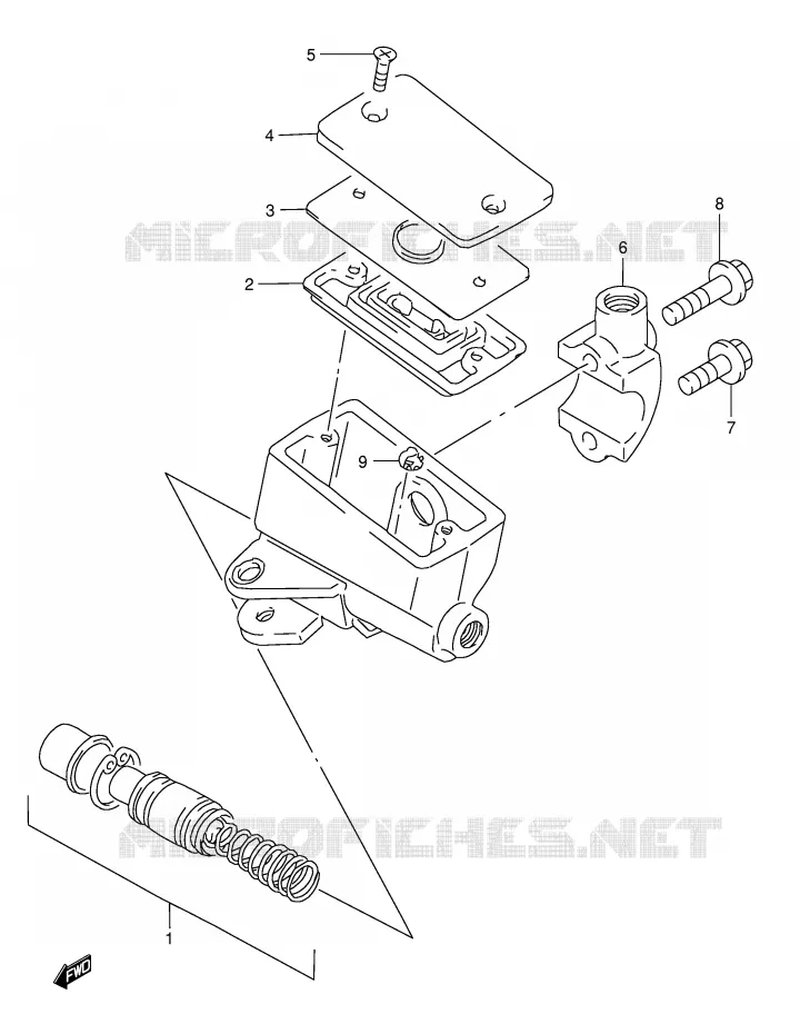 MAITRE CYLINDRE AVANT (GSF1200ST/SV/SW/SX/SY) Suzuki MOTO 1200 BANDIT 1998  GSF1200SW(E28)