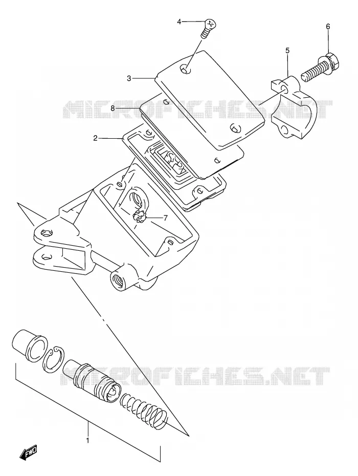 MAITRE CYLINDRE AVANT (MODELE P/R) Suzuki MOTO 1100 GSX-R 1993  GSX-R1100WP(E28)