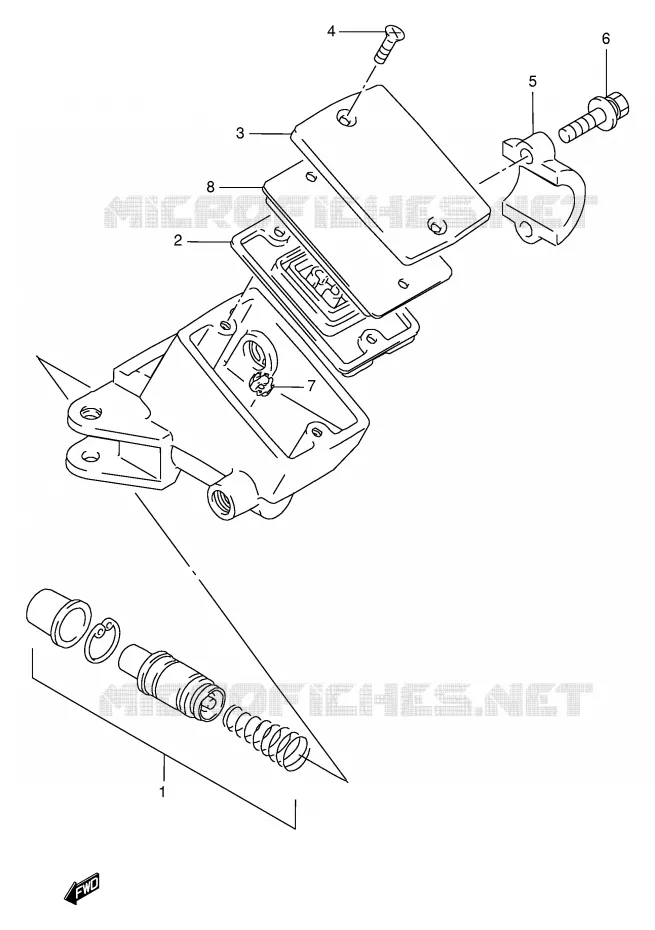 MAITRE CYLINDRE AVANT (MODELE P/R) Suzuki MOTO 1100 GSX-R 1998  GSX-R1100WW(E2)