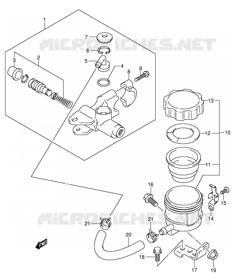 MAITRE CYLINDRE AVANT Suzuki MOTO 1000 GSX-R 2004  GSX-R1000U2K4(E2)