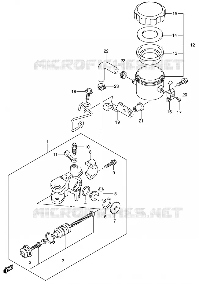 MAITRE CYLINDRE AVANT Suzuki MOTO 600 GSX-R 2004  GSX-R600U3K4(E2)