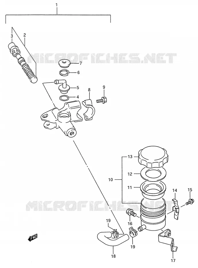 MAITRE CYLINDRE AVANT Suzuki MOTO 750 GSX-R 1994  GSX-R750WR(E28)