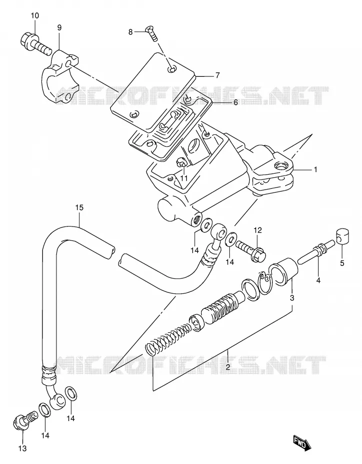 MAITRE CYLINDRE D'EMBRAYAGE (MODELE P/R) Suzuki MOTO 1100 GSX-R 1995  GSX-R1100WSKS(E2)