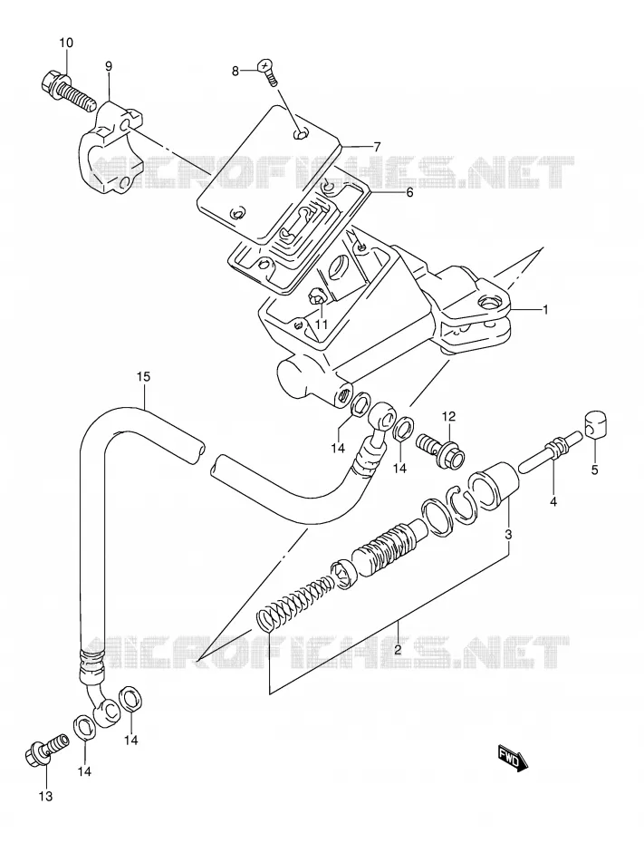 MAITRE CYLINDRE D'EMBRAYAGE (MODELE P/R) Suzuki MOTO 1100 GSX-R 1998  GSX-R1100WW(E28)