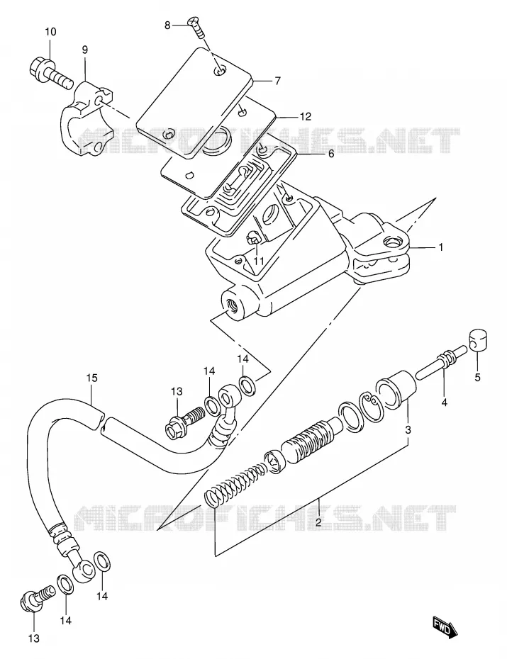 MAITRE CYLINDRE D'EMBRAYAGE (MODELE S/T/V/W) Suzuki MOTO 1100 GSX-R 1998  GSX-R1100WW(E2)