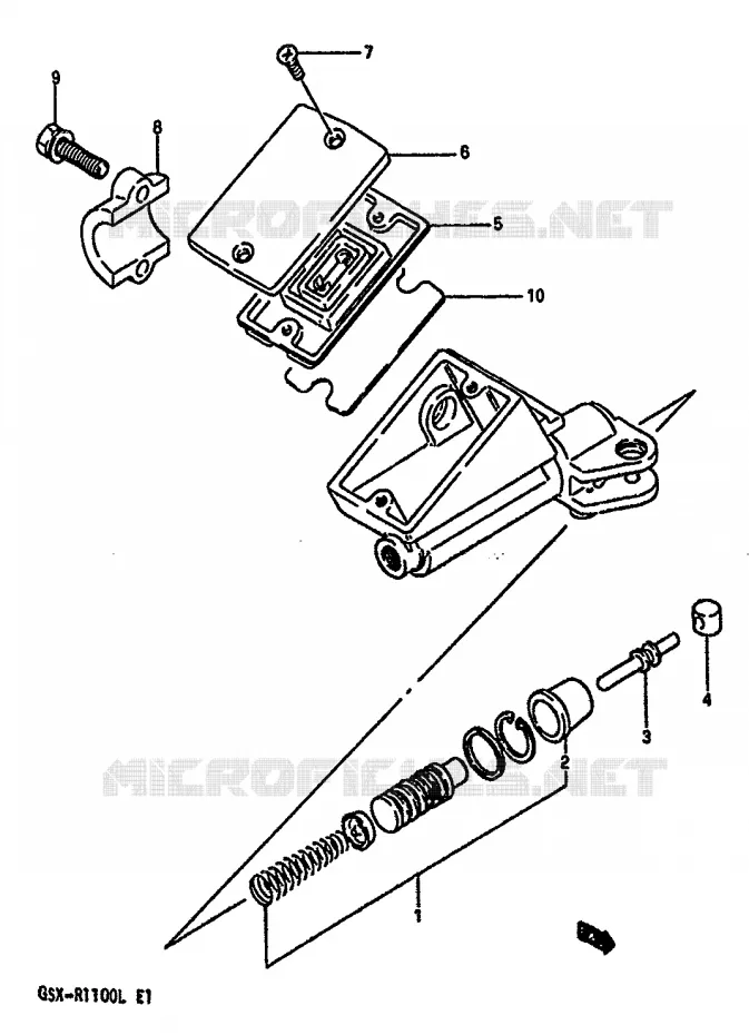 MAITRE CYLINDRE D'EMBRAYAGE Suzuki MOTO 1100 GSX-R 1990  GSX-R1100L(K/L)