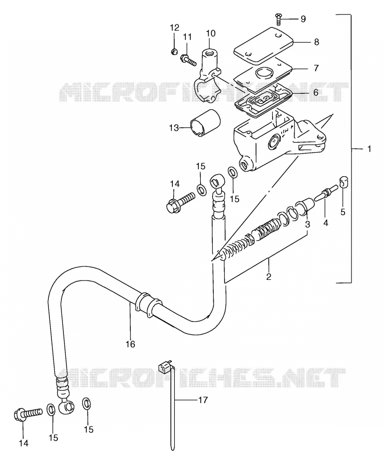 MAITRE CYLINDRE D'EMBRAYAGE Suzuki MOTO 1200 BANDIT 1998  GSF1200SW(E2)