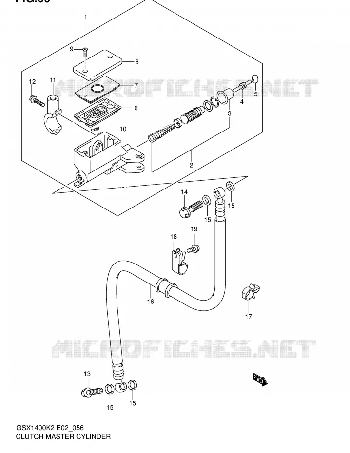 MAITRE CYLINDRE D'EMBRAYAGE Suzuki MOTO 1400 GSX 2004  GSX1400K4(E2)