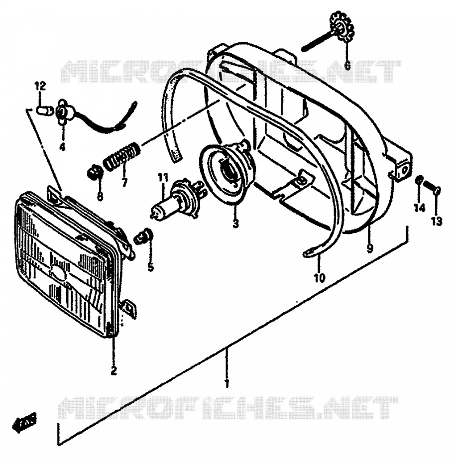 PHARE (E18,E34) Suzuki MOTO 750 GSX-R 1987  GSX-R750H(F/G/H)