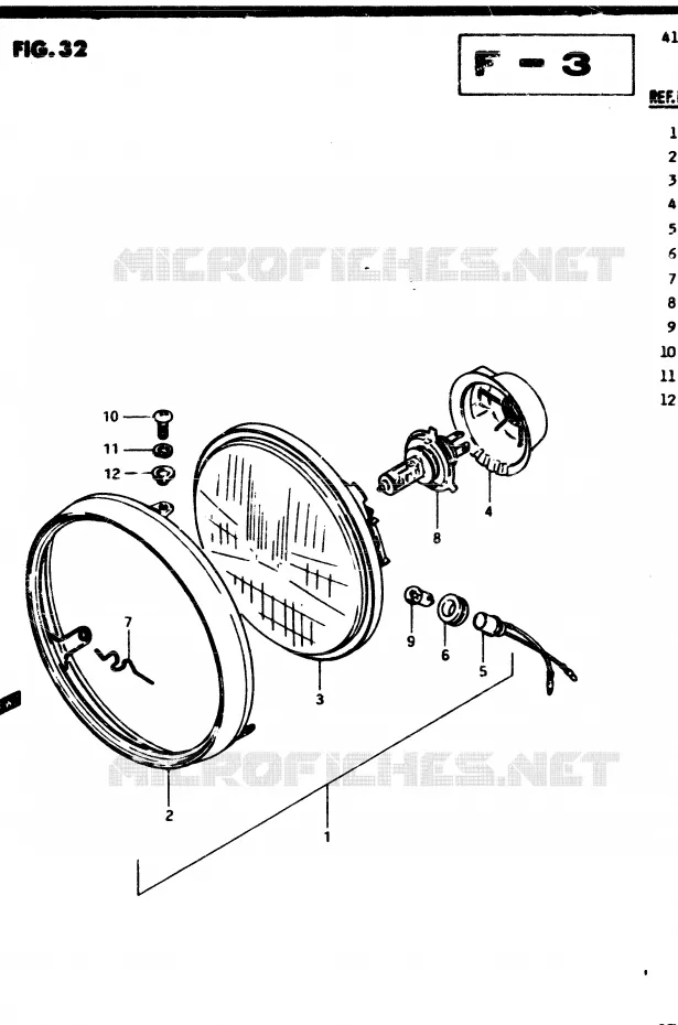 PHARE (E2) Suzuki MOTO 250 GSX 1982  GSX250Z(Z/D)