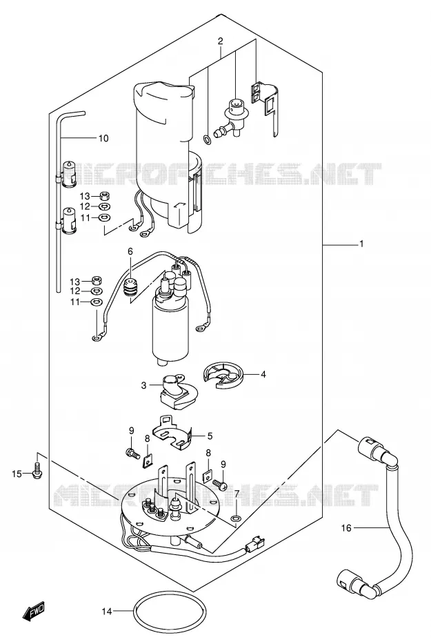 Pompe à Essence Neuve Pour Suzuki GSR600 2006-2008 - Référence 15100-44G00, Débit 140-160L/h, 12V