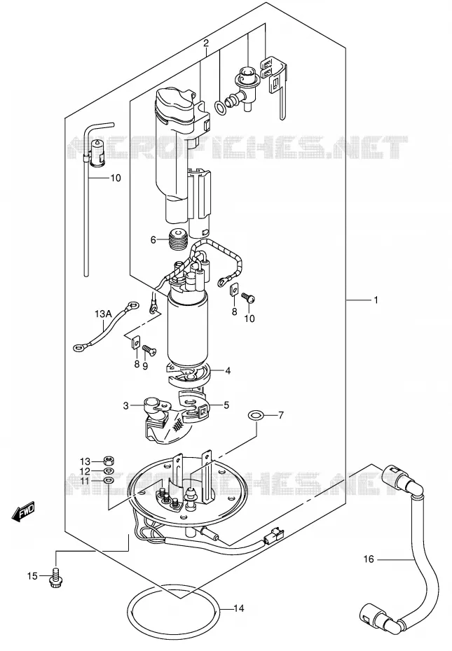 POMPE A ESSENCE (MODELE K2/K3) Suzuki MOTO 750 GSX-R 2000  GSX-R750U2Y(E2)