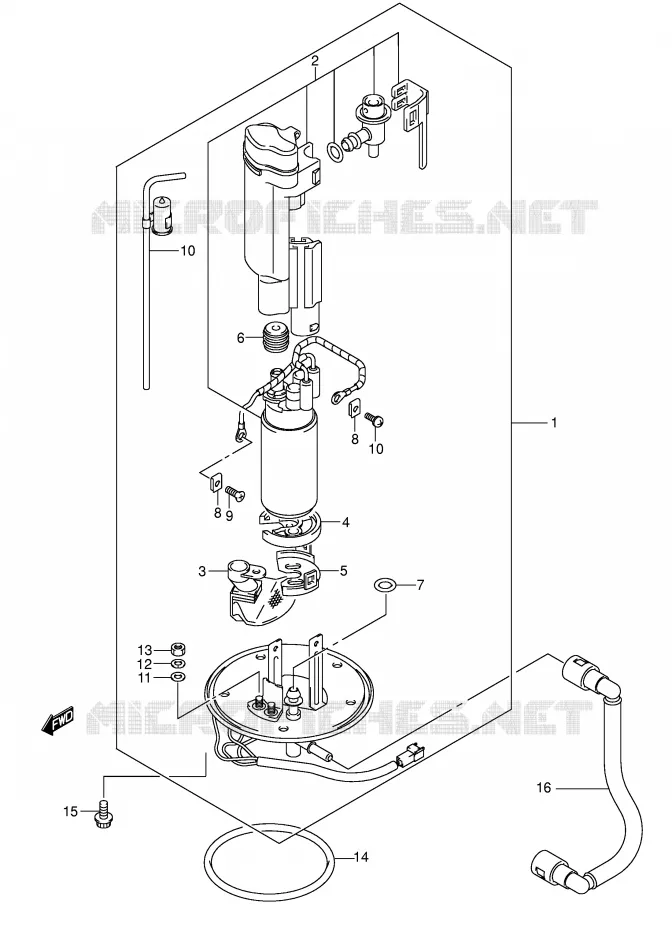POMPE A ESSENCE (MODELE K3) Suzuki MOTO 600 GSX-R 2001  GSX-R600K1(E2)