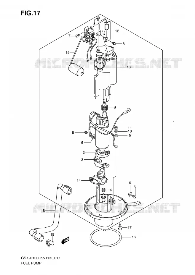 POMPE A ESSENCE Suzuki MOTO 1000 GSX-R 2005  GSX-R1000K5(E2)
