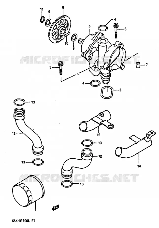 POMPE A HUILE Suzuki MOTO 1100 GSX-R 1990  GSX-R1100L(K/L)