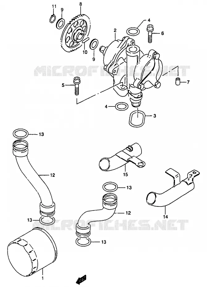 POMPE A HUILE Suzuki MOTO 1200 BANDIT 1997  GSF1200SAV(T/V/W/X/Y)