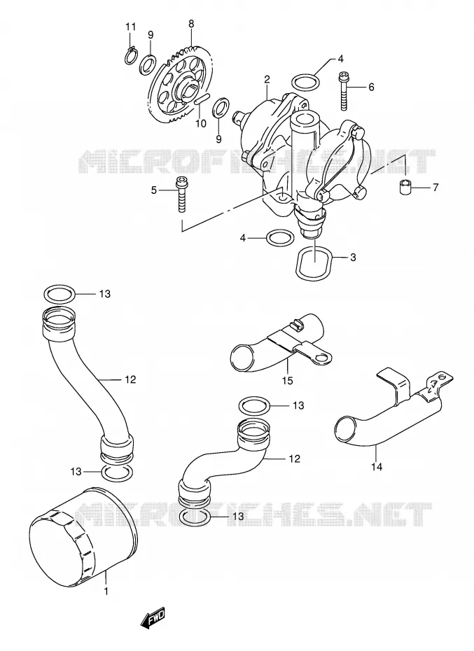 POMPE A HUILE Suzuki MOTO 1200 BANDIT 1999  GSF1200SX(E28)