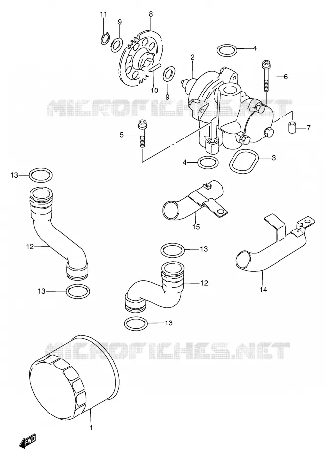 POMPE A HUILE Suzuki MOTO 600 BANDIT 1996  GSF600UT(E2)