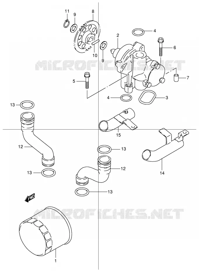 POMPE A HUILE Suzuki MOTO 600 BANDIT 2001  GSF600K1(E2)