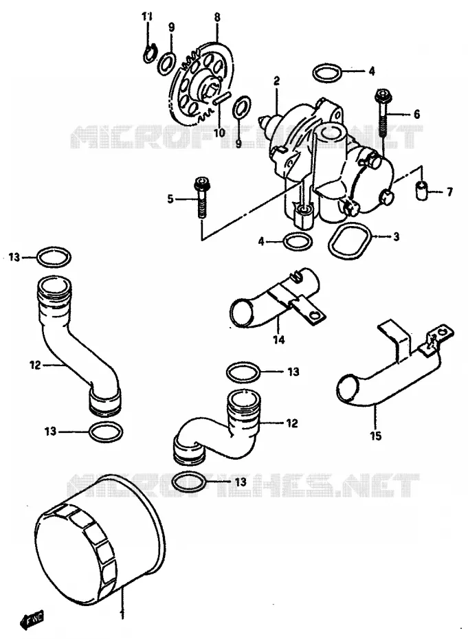 POMPE A HUILE Suzuki MOTO 750 GSX-R 1985  GSX-R750F(F/G/H)