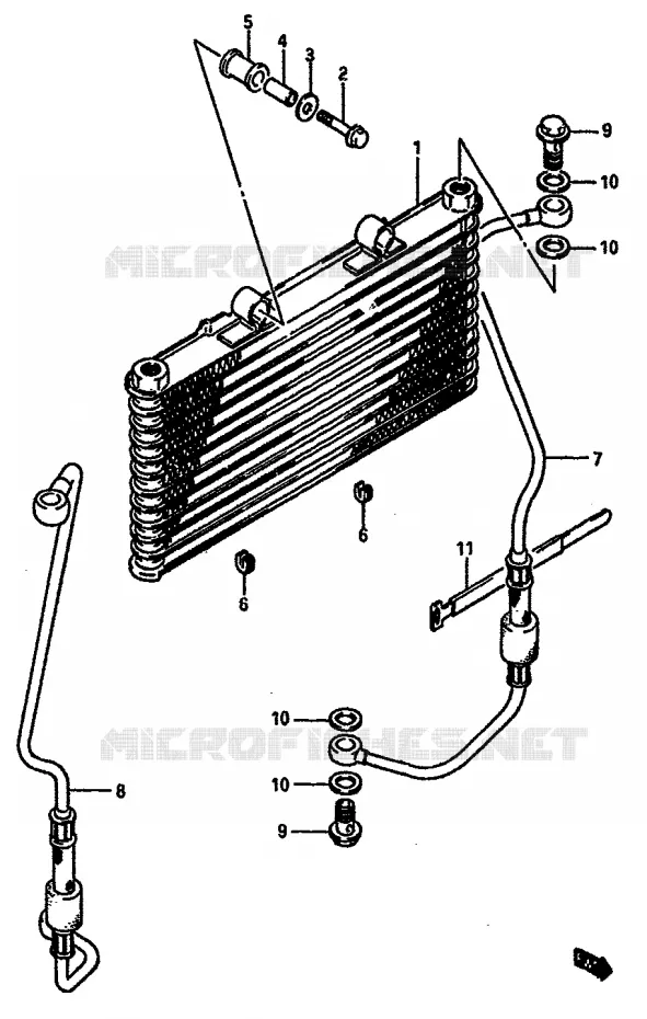 RADIATEUR D'HUILE Suzuki MOTO 750 GSX-R 1985  GSX-R750F(F/G/H) E34