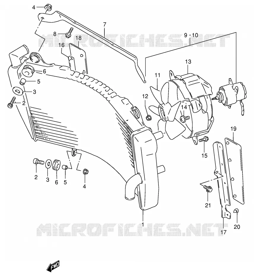 RADIATEUR Suzuki MOTO 400 GSX-R 1994  GSX-R400RR(E30)