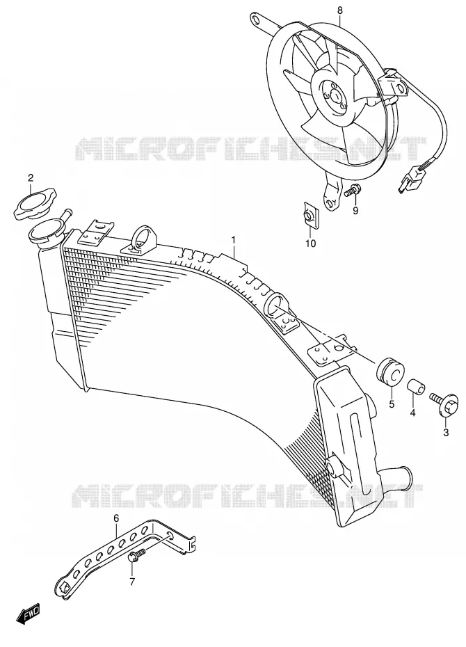 RADIATEUR Suzuki MOTO 600 GSX-R 2002  GSX-R600K2(E2)