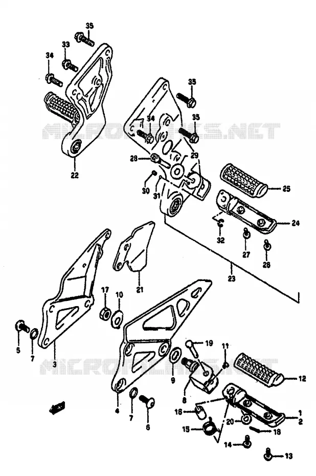 REPOSE PIED Suzuki MOTO 1100 GSX-R 1991  GSX-R1100M(M/N)