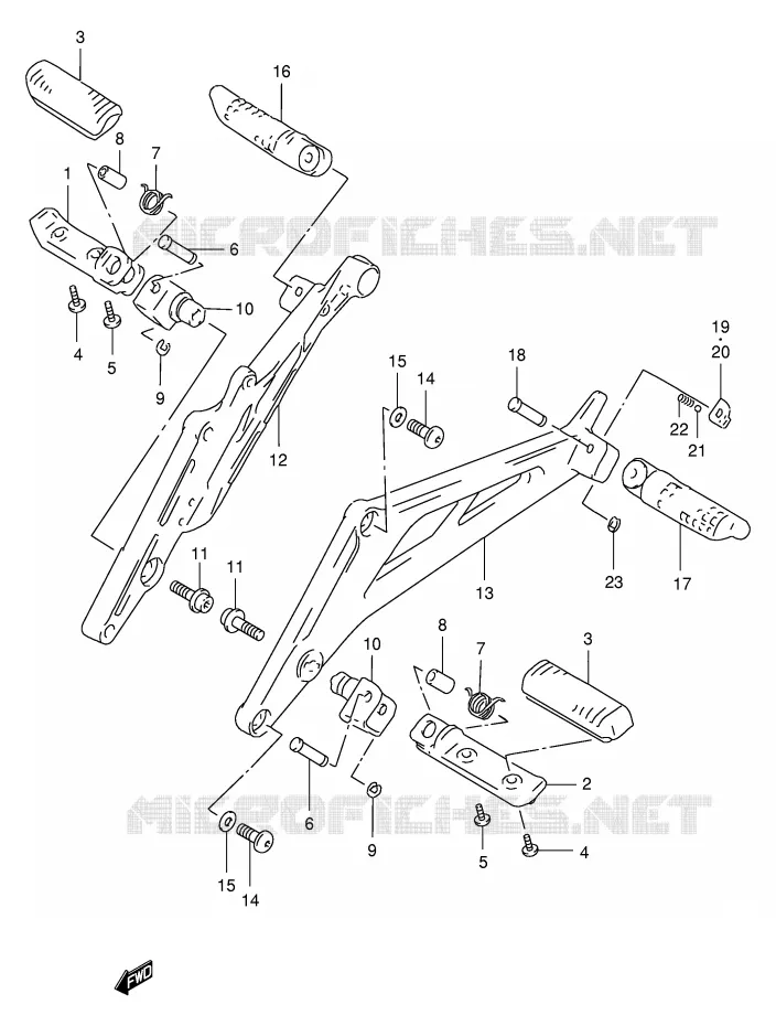 REPOSE PIED Suzuki MOTO 400 GSX 1997  GSX400V(E30)