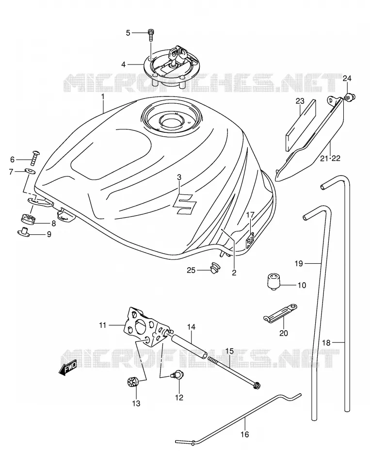 RESERVOIR D'ESSENCE (MODELE K4) Suzuki MOTO 600 GSX-R 2005  GSX-R600XK5(E2)