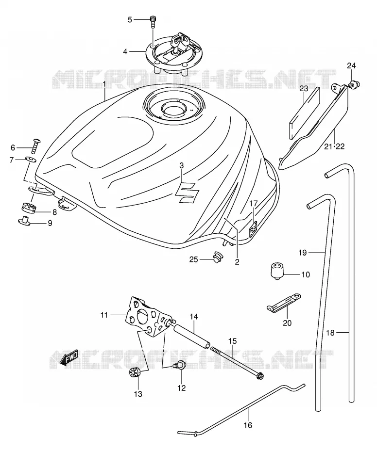 RESERVOIR D'ESSENCE (MODELE K4) Suzuki MOTO 750 GSX-R 2005  GSX-R750K5(E2)