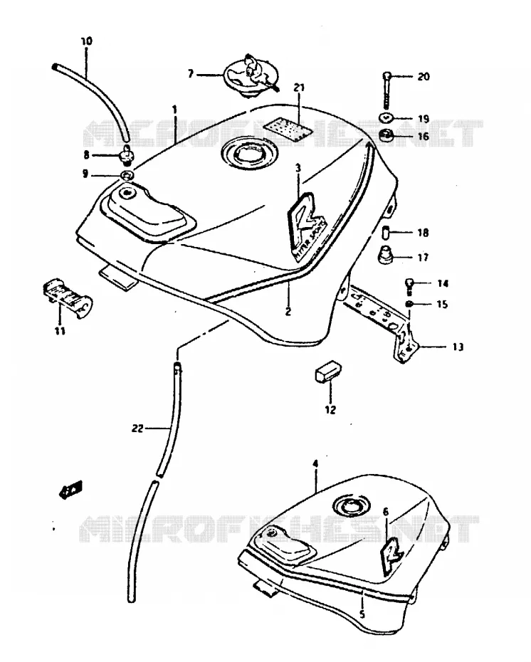 RESERVOIR D'ESSENCE Suzuki MOTO 400 GSX-R 1987  GSX-R400H